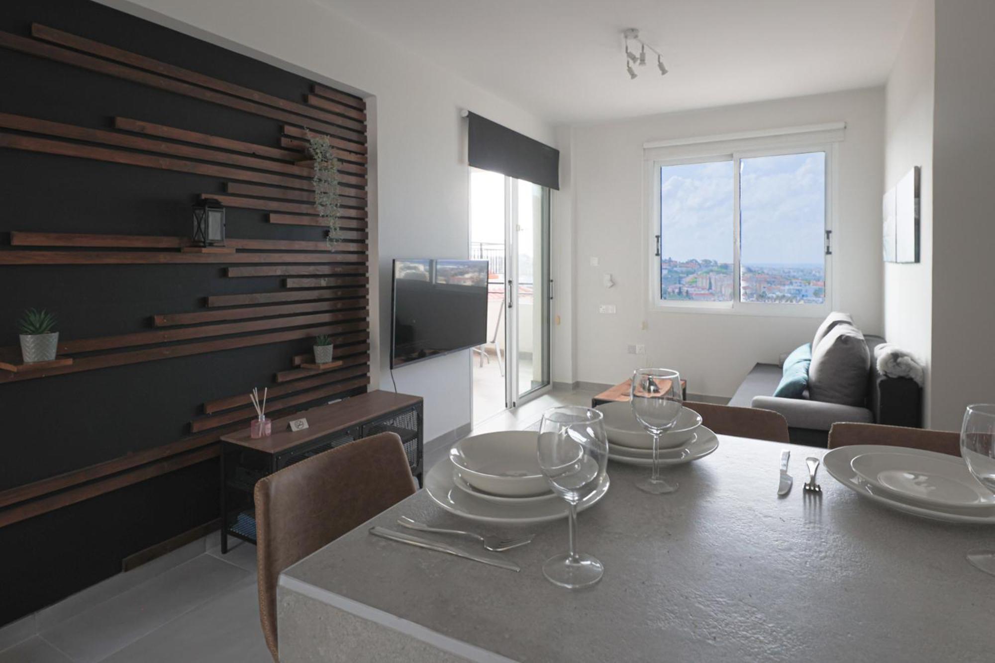 Eden Blue-Horizon 1B, Paphos, Sea View, Pool Apartment Konia ภายนอก รูปภาพ